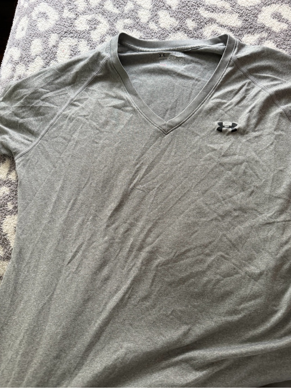 Under Armour Gray V-Neck Short Sleeve Performance Tee